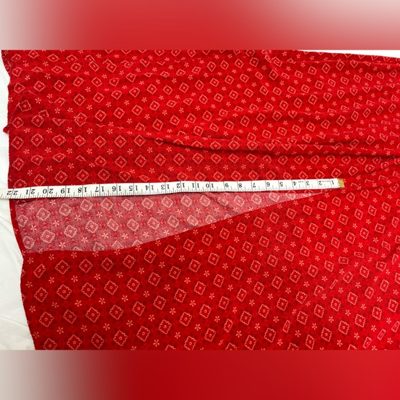 Xhilaration sundress long red XXL embroidered top bohemian tribal geometric maxi - Picture 8 of 16